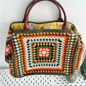 Alternative view of Gift Crochet Granny square bag