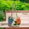 Vibrant Sunflower & Bee Jute Bag